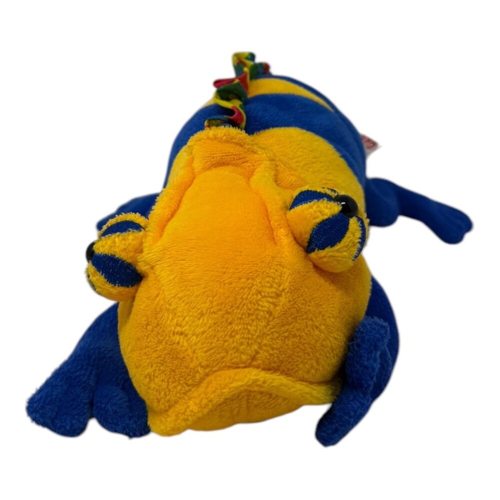 Ganz Webkinz CHAMELEON Yellow Blue 12 in  Stuffed Animal Plush Toy NO CODE